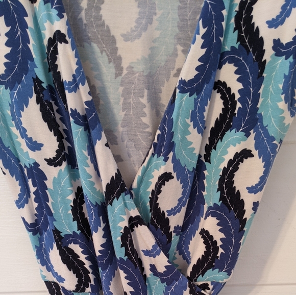 Boden Blue and White Patterned Dress - Picture 4 of 6